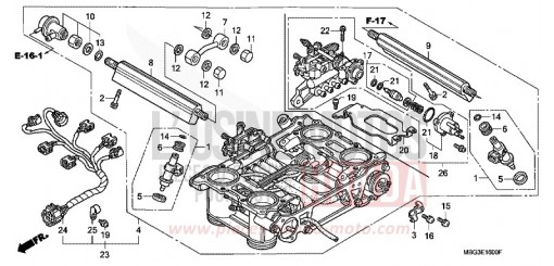 CORPS DE PAPILLON (ENS.) VFR800FIX de 1999